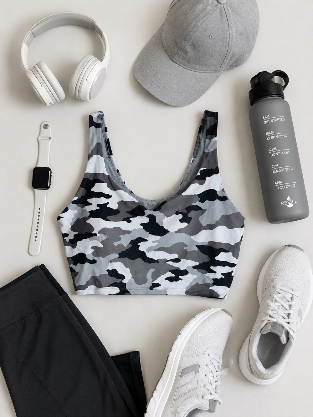 NWT Offline by Aerie Real Me Low Key Longline Sports Bra Silver Camo Size XXL - Picture 14 of 15